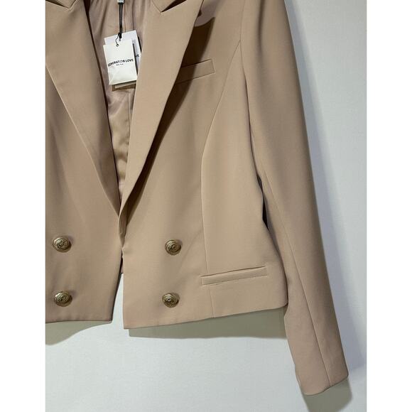 Generation Love Penn Crepe Cropped Blazer Latte Size XXL NWT - Picture 5 of 13